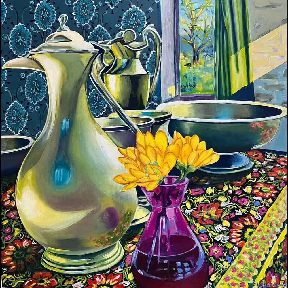 Anne’s Breakfast Table, oil on canvas paining - homage to Anne Boleyn 