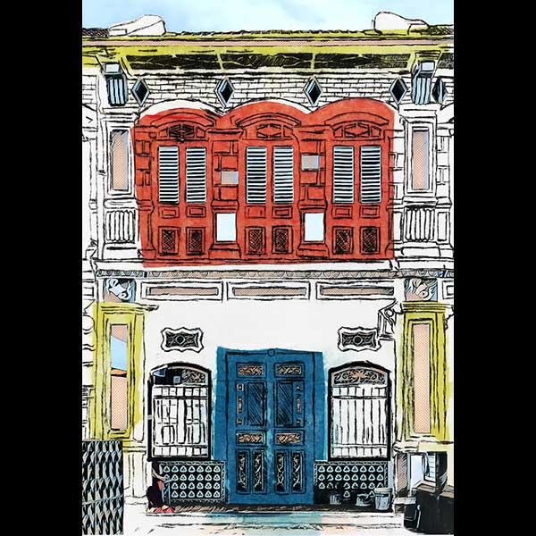 Cherries with teacup, oil on linen painting