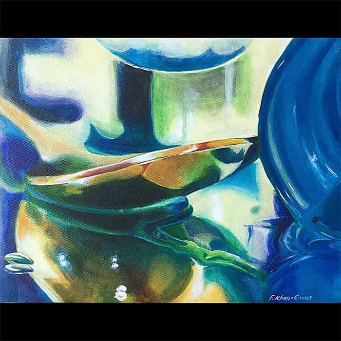 Spilling, abstract painting, Acrylic on Canvas