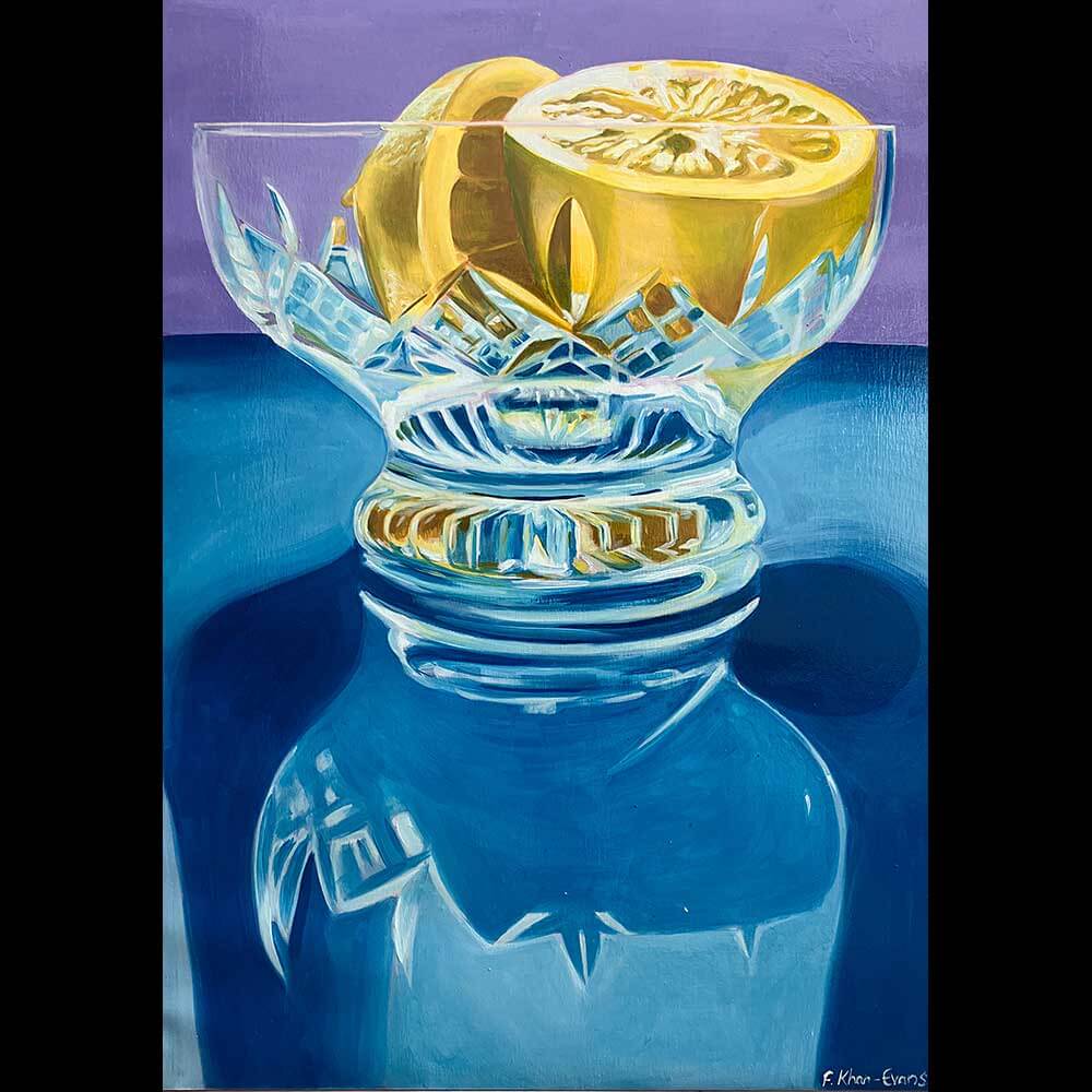 Still Life with Lemons, painting, Oil on linen